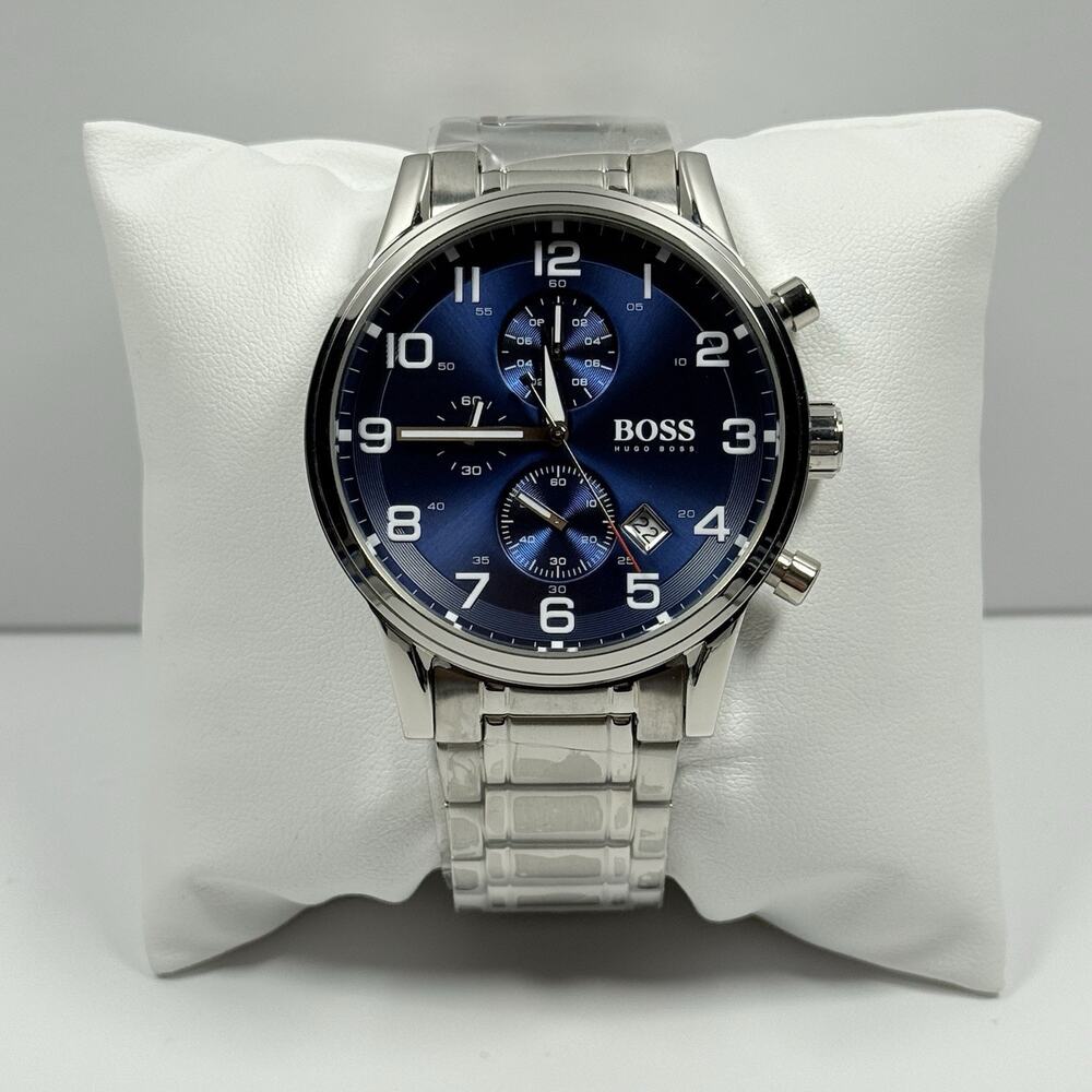 Hugo Boss Aeroliner 1513183 Blue Dial Stainless Steel Men’s Watch